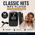 Classic Hits MP3 Player for Seniors – 50 Preloaded Songs (50s–60s), Easy Use, No WiFi