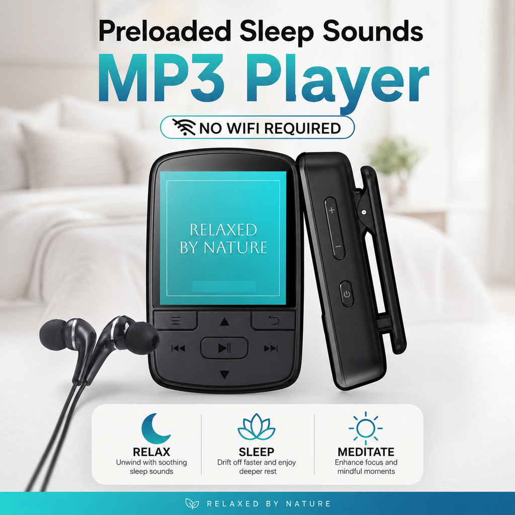 Preloaded Sleep Sounds MP3 Player for Seniors – No WiFi, Easy to Use, 64GB