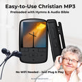 Christian MP3 Player for Seniors – Preloaded KJV Audio Bible & Hymns – Simple, No WiFi, Easy to Use